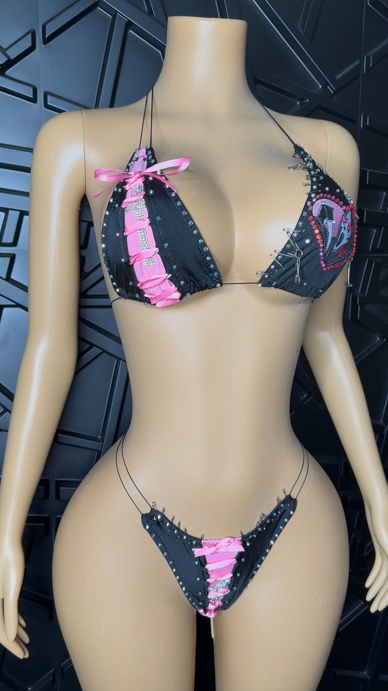 Black Micro-Top Set (Small-Large) STRETCHY
