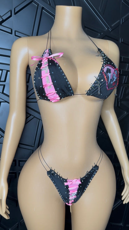 Black Micro-Top Set (Small-Large) STRETCHY