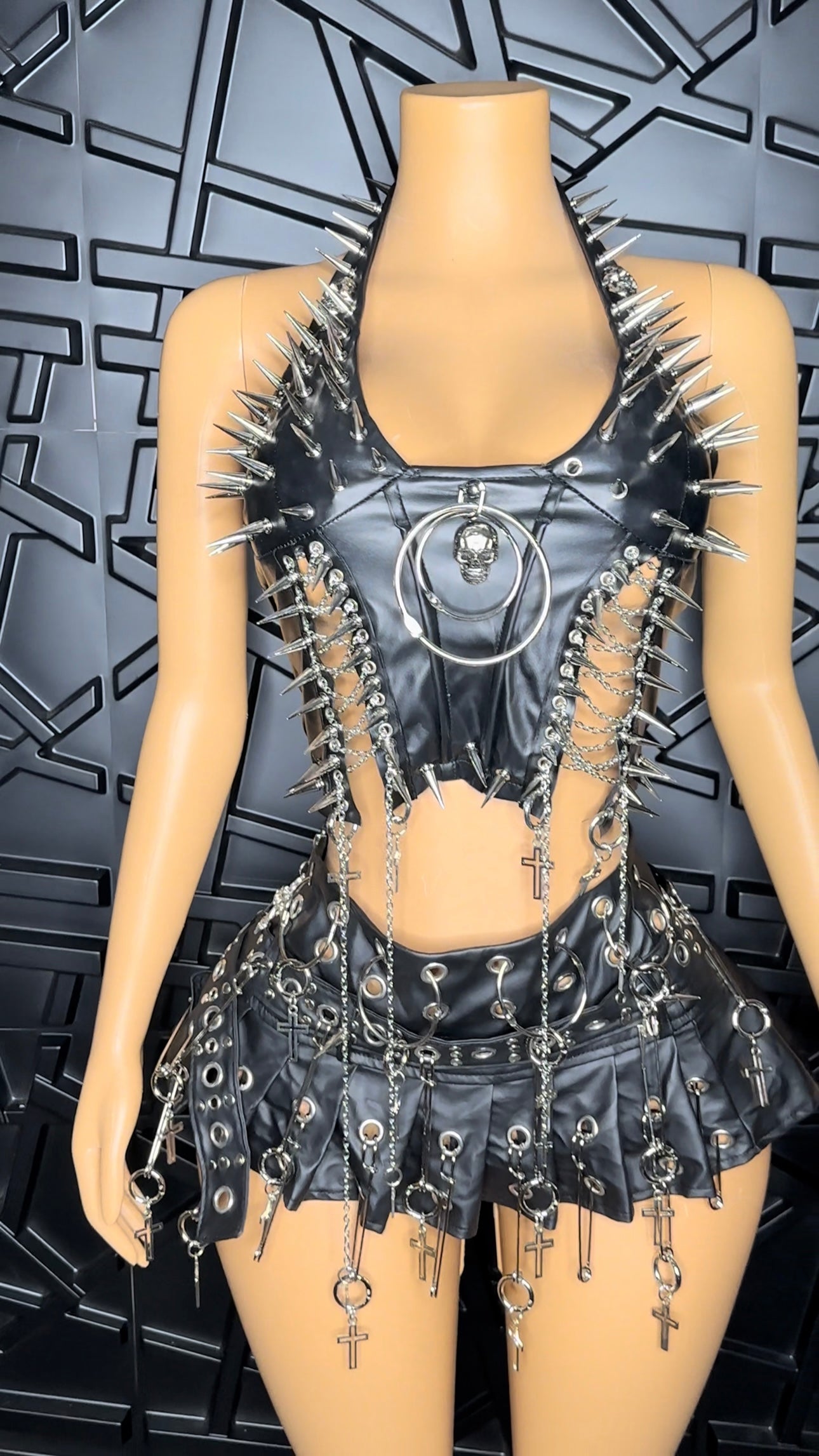 Black Mini Skirt & Top Set