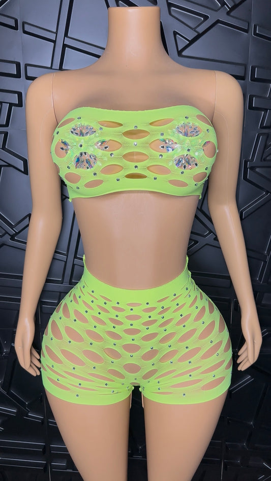 Yellow Rich Girl Short Set (XSmall-Medium)