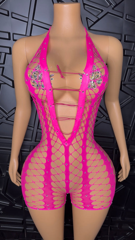 Pink Lush Romper (Small-Large)