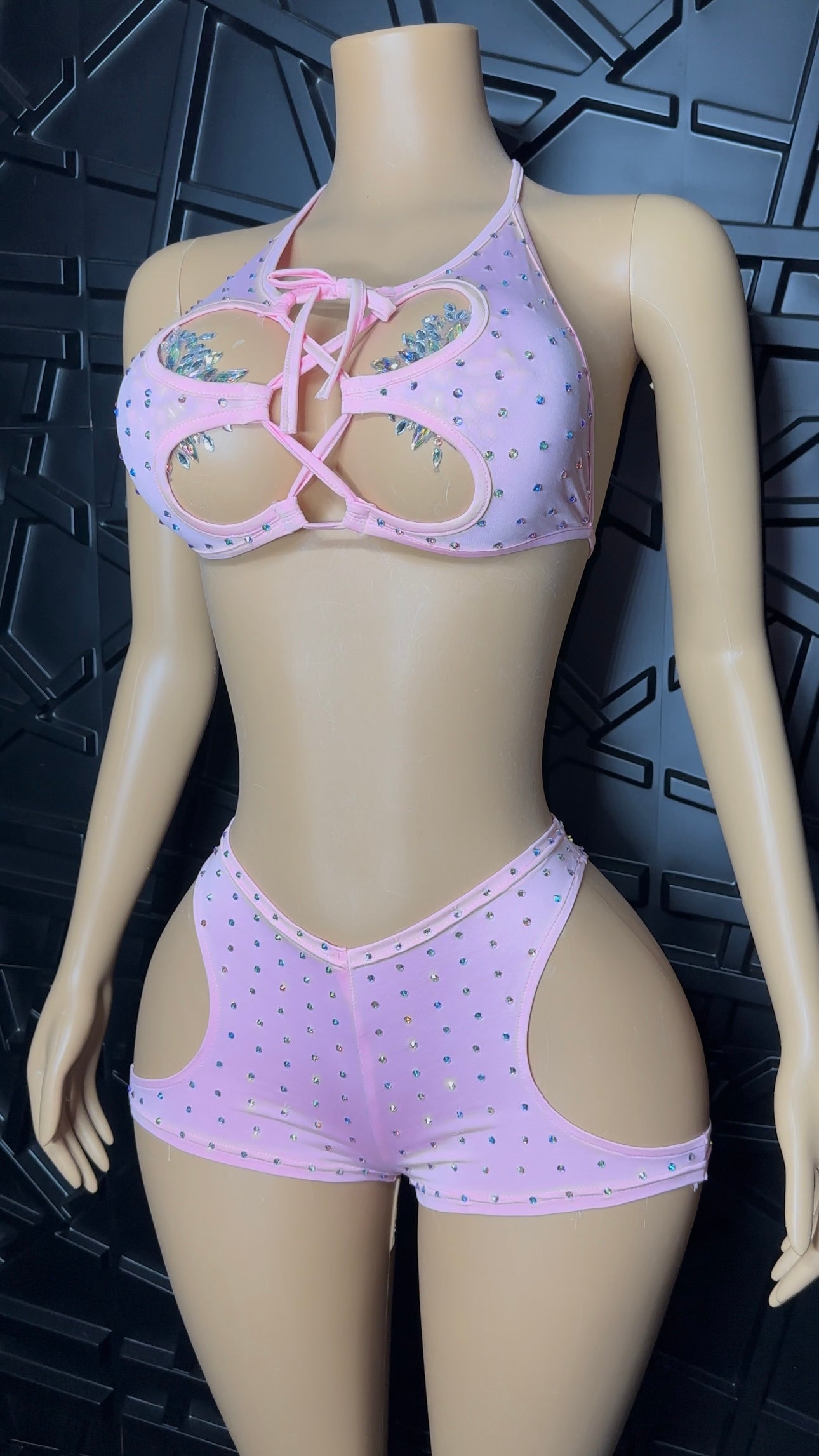 Pink Icy Short Set (Medium-Large)