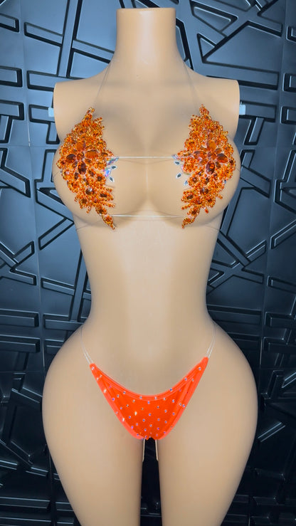 Orange Vegas Bikini Set (Small-Large)