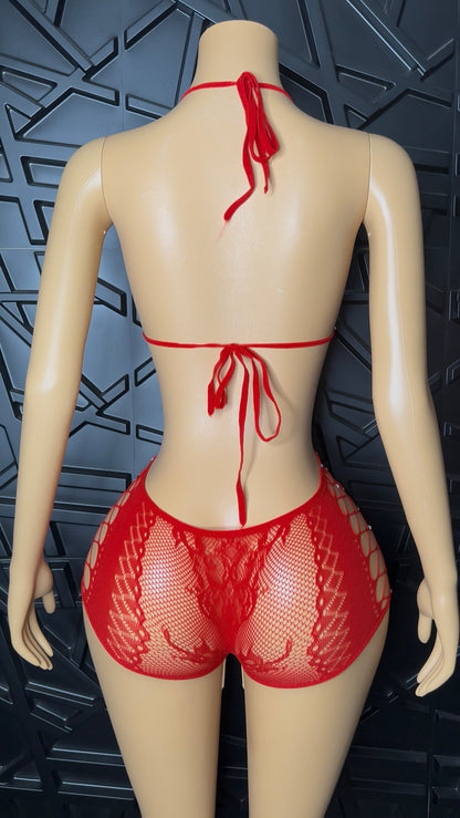 Red Vixen Romper (Small-XLarge)