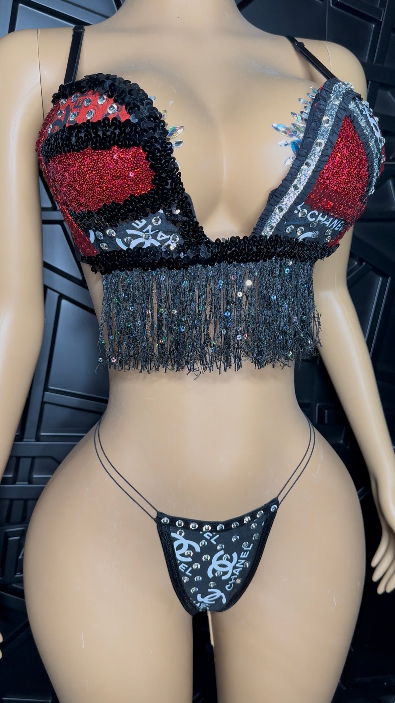Black Fancy Bra Set (Medium)
