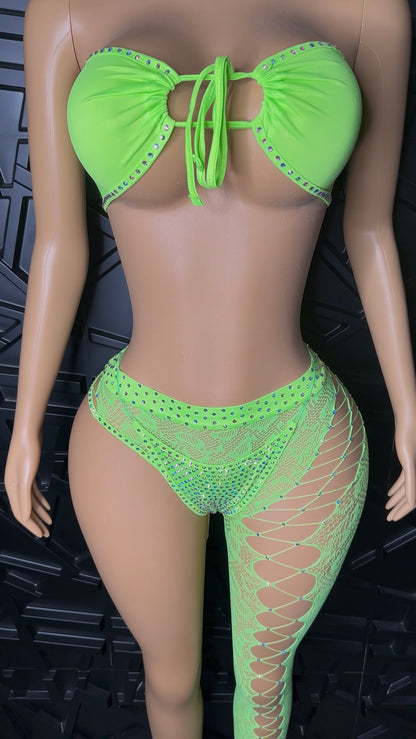 Green Pant Set (Medium) STRETCHY