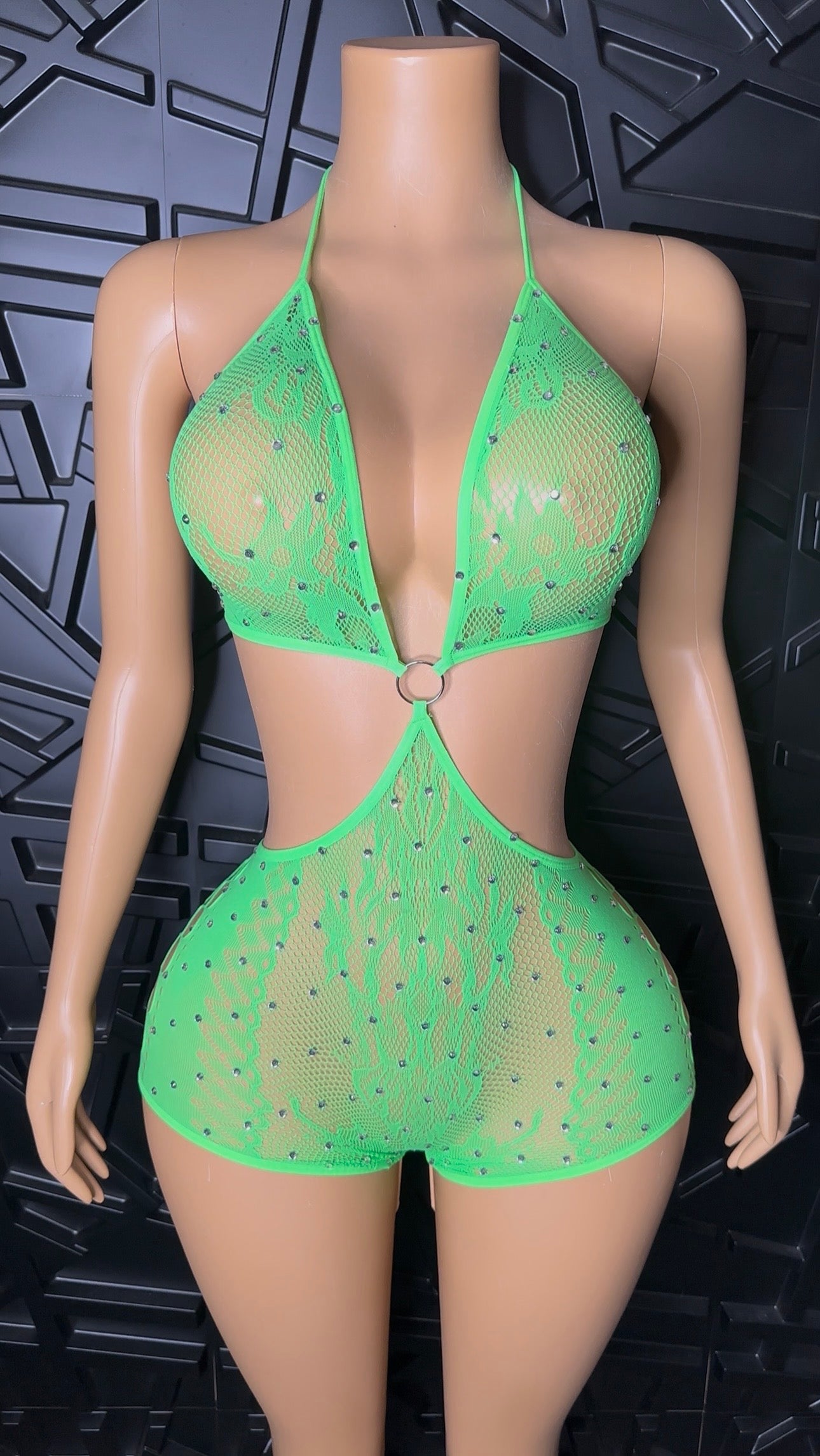 Green Vixen Romper (Small-XLarge)