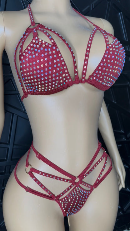 Wine Diamanté Set (Medium-Large)