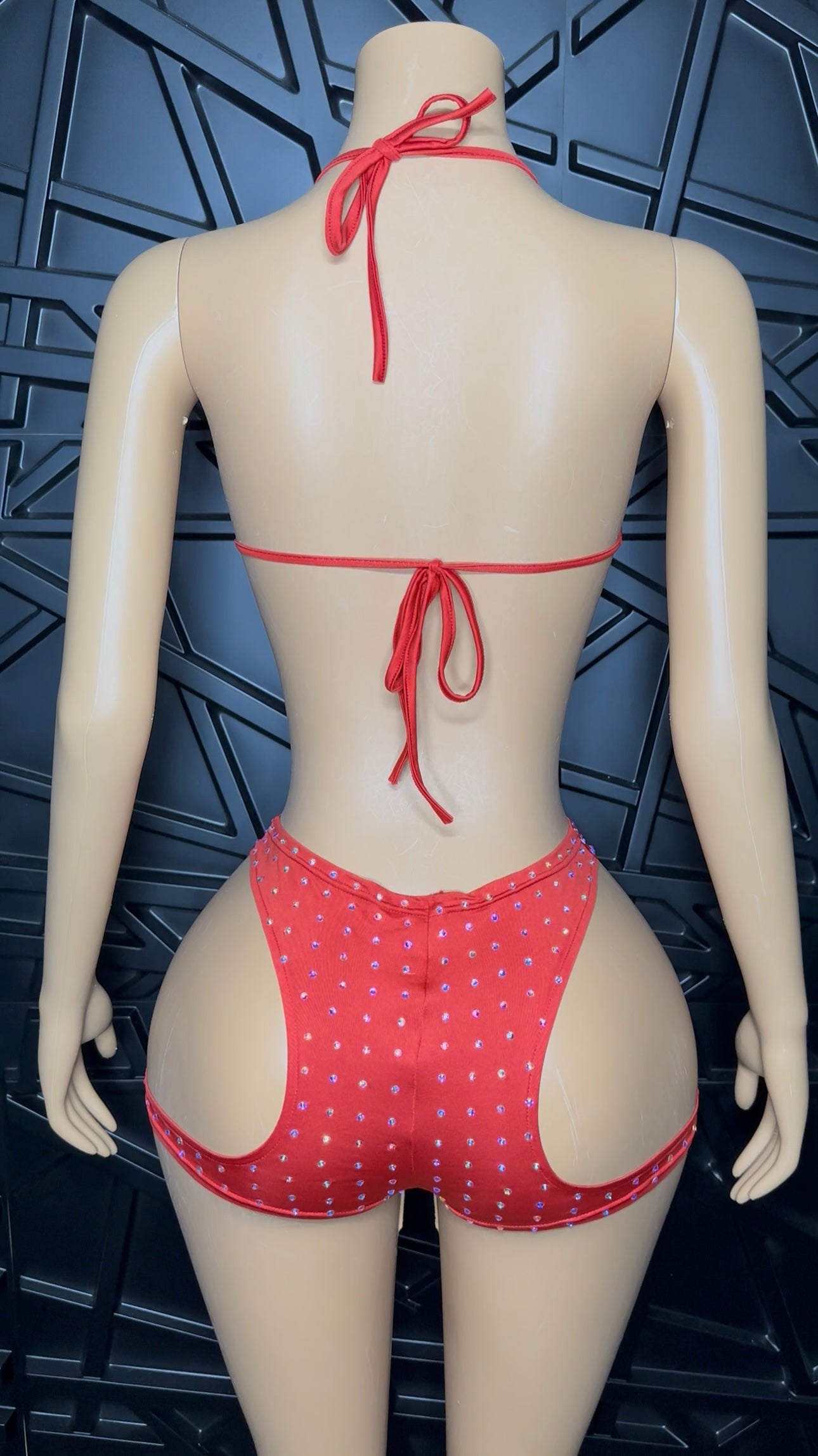 Red Icy Short Set (Medium-Large)