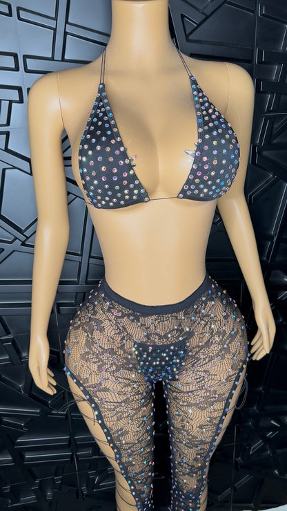 Black 3pc Pant Set (Small)