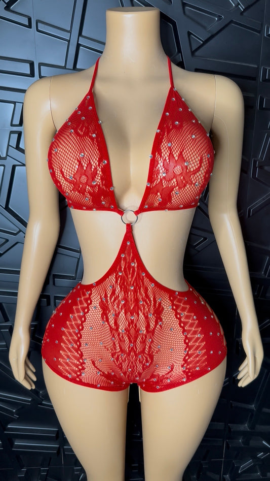 Red Vixen Romper (Small-XLarge)