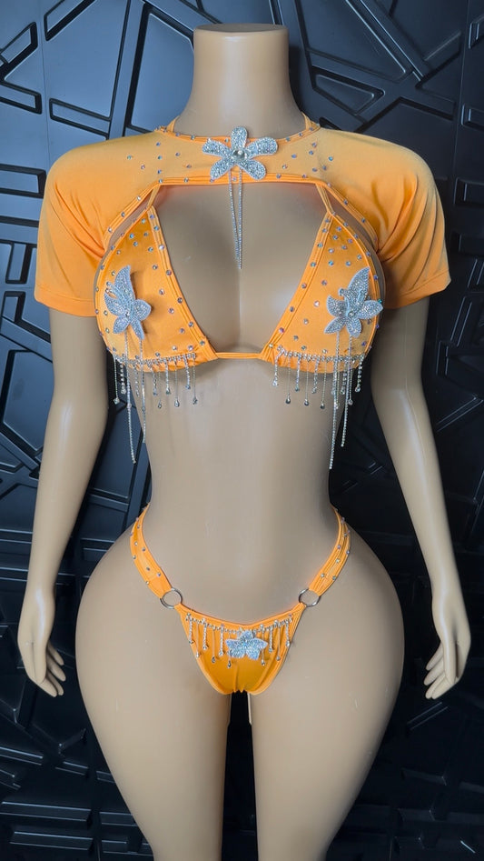Orange Flower Set (Small-Medium) Stretchy