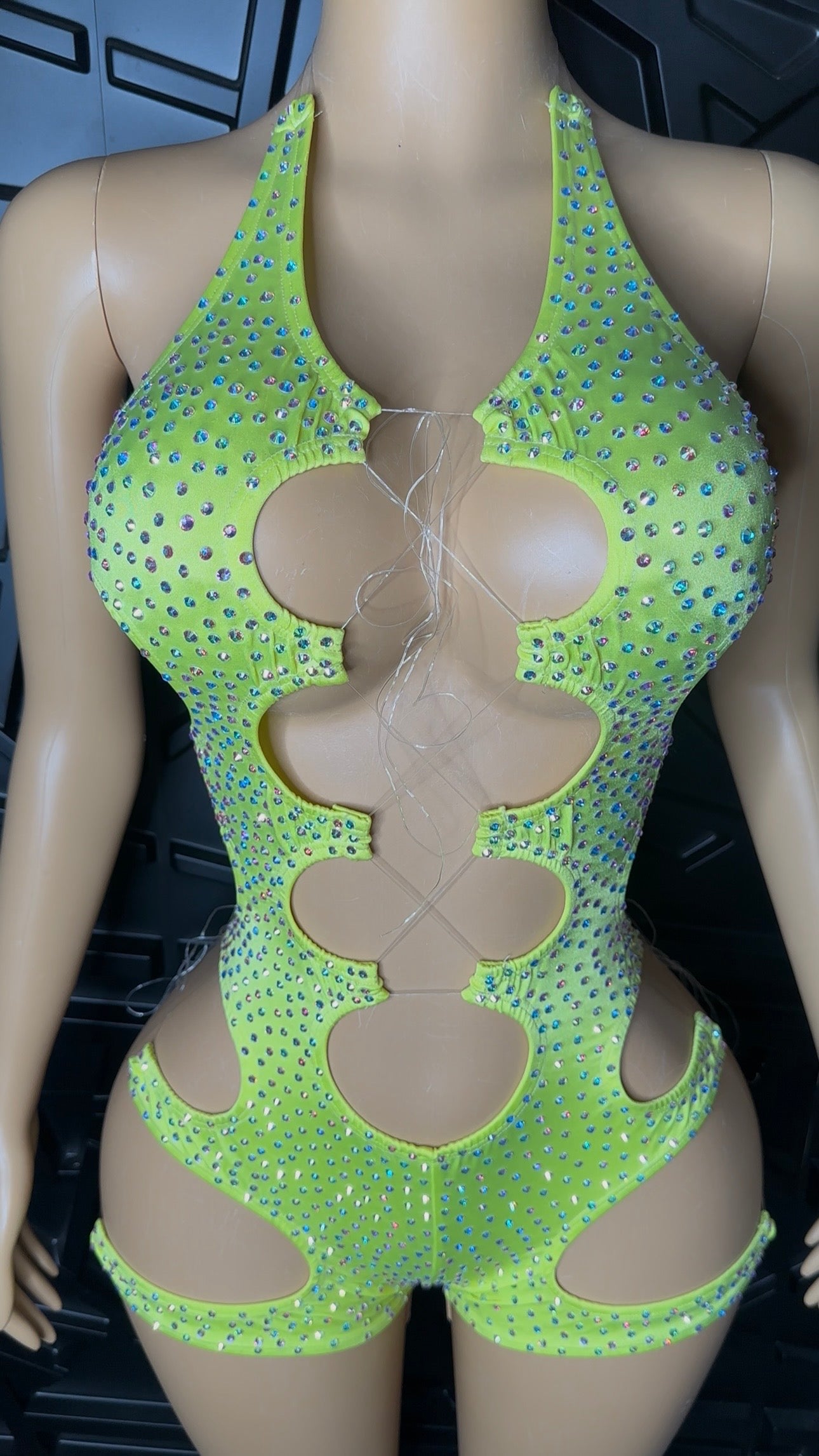 Yellow Icy Romper (Small-Medium) STRETCHY