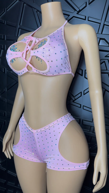 Pink Icy Short Set (Medium-Large)