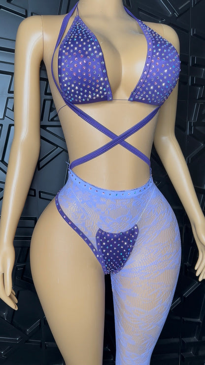 Purple Pant Set (Small-Medium) STRETCHY