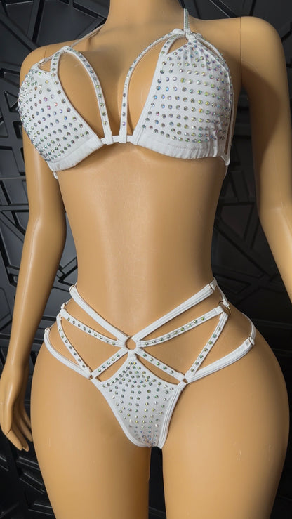 White Diamanté Set (Medium-Large)