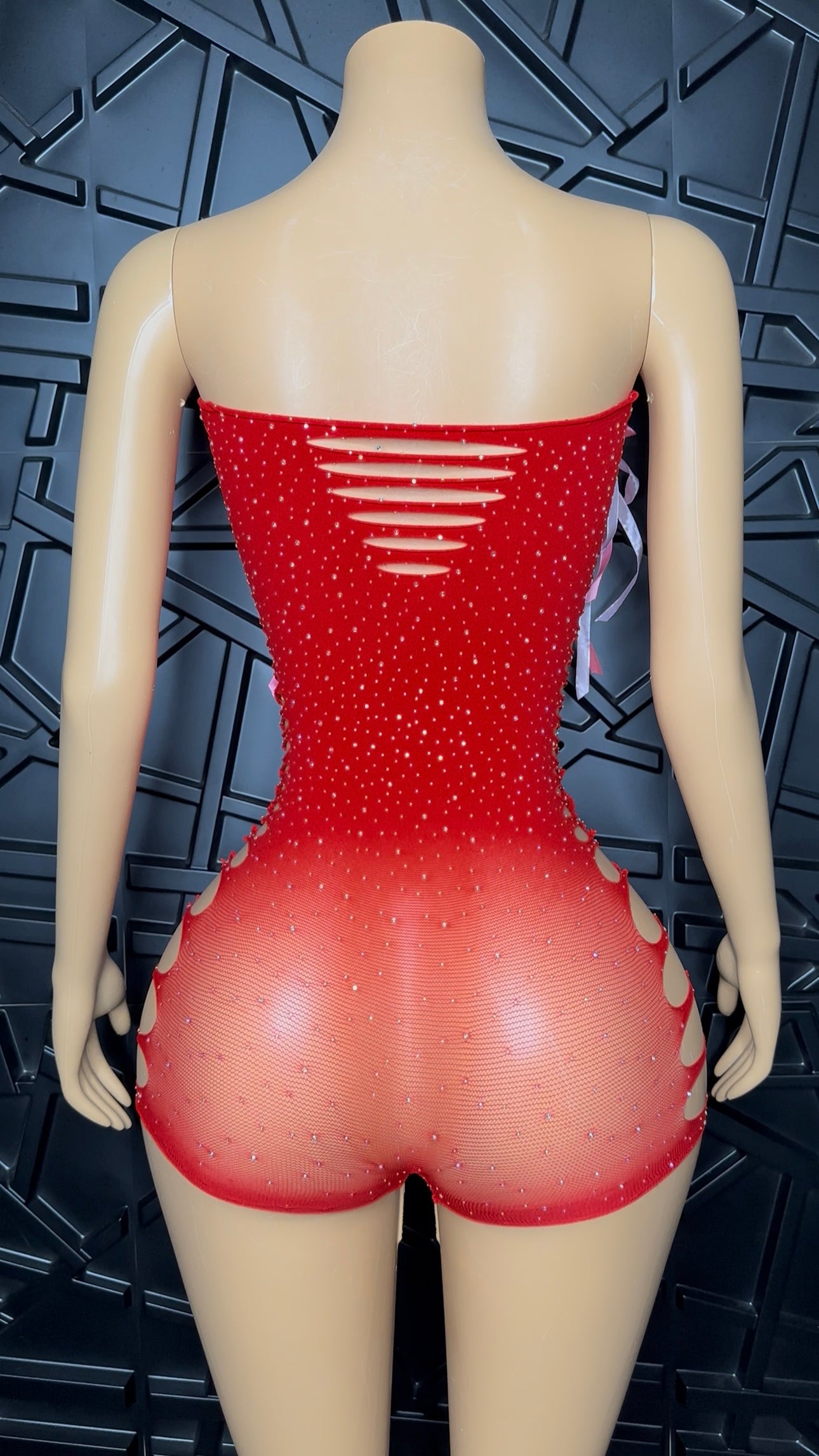 Red Coquette Romper (XSmall-Large)