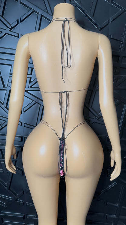 Black Micro-Top Set (Small-Large) STRETCHY