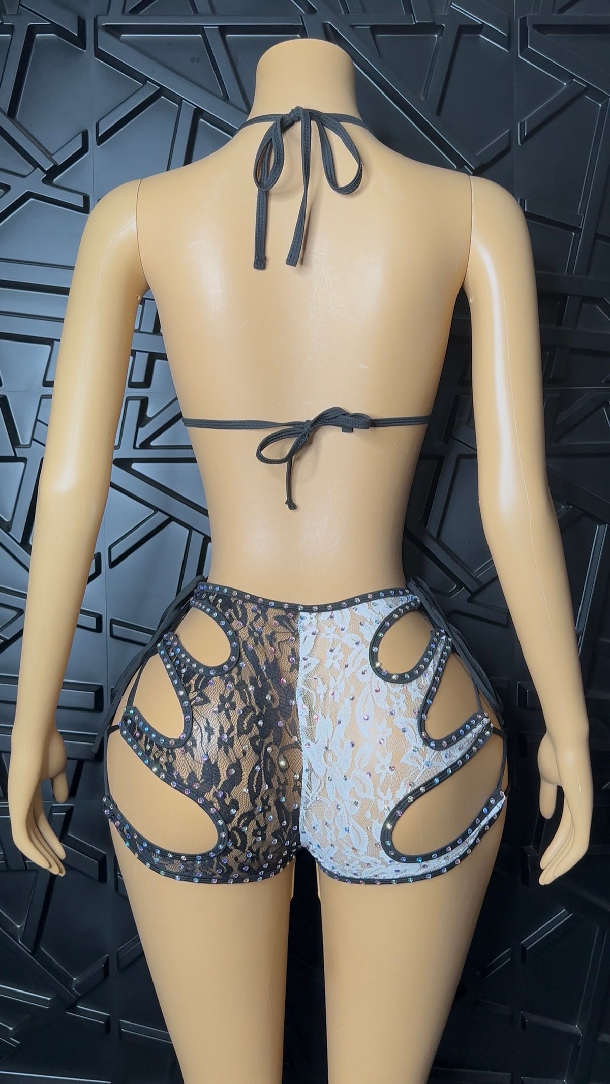 White/Black Short Set (Small-Medium)