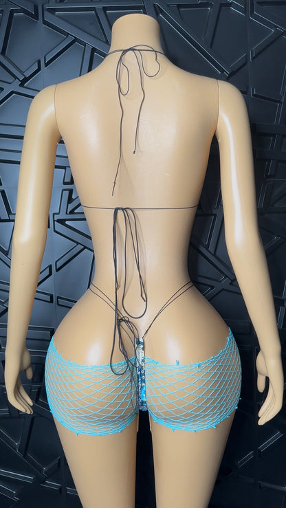 Blue Short Set (Small-Large) STRETCHY