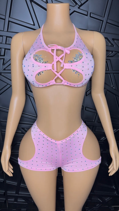 Pink Icy Short Set (Medium-Large)