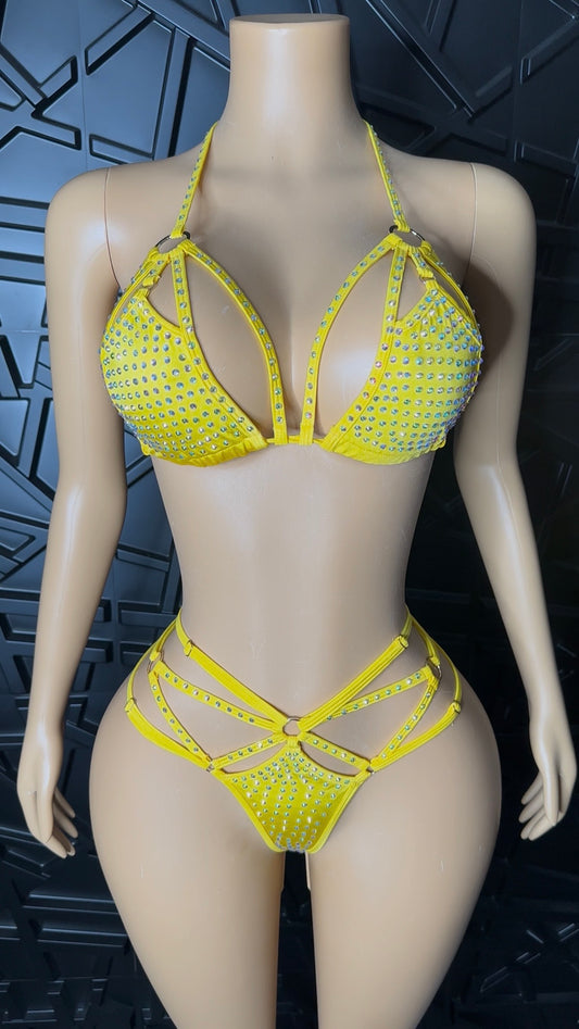 Yellow Diamanté Set (Medium)
