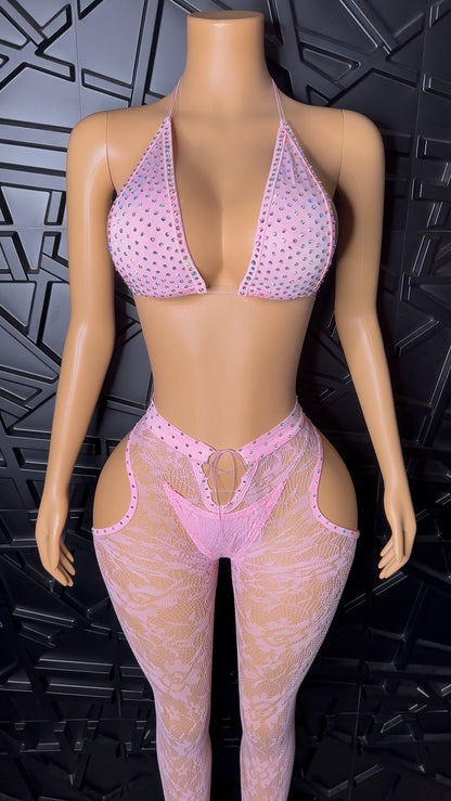 Pink Pant Set (Medium-Large) STRETCHY