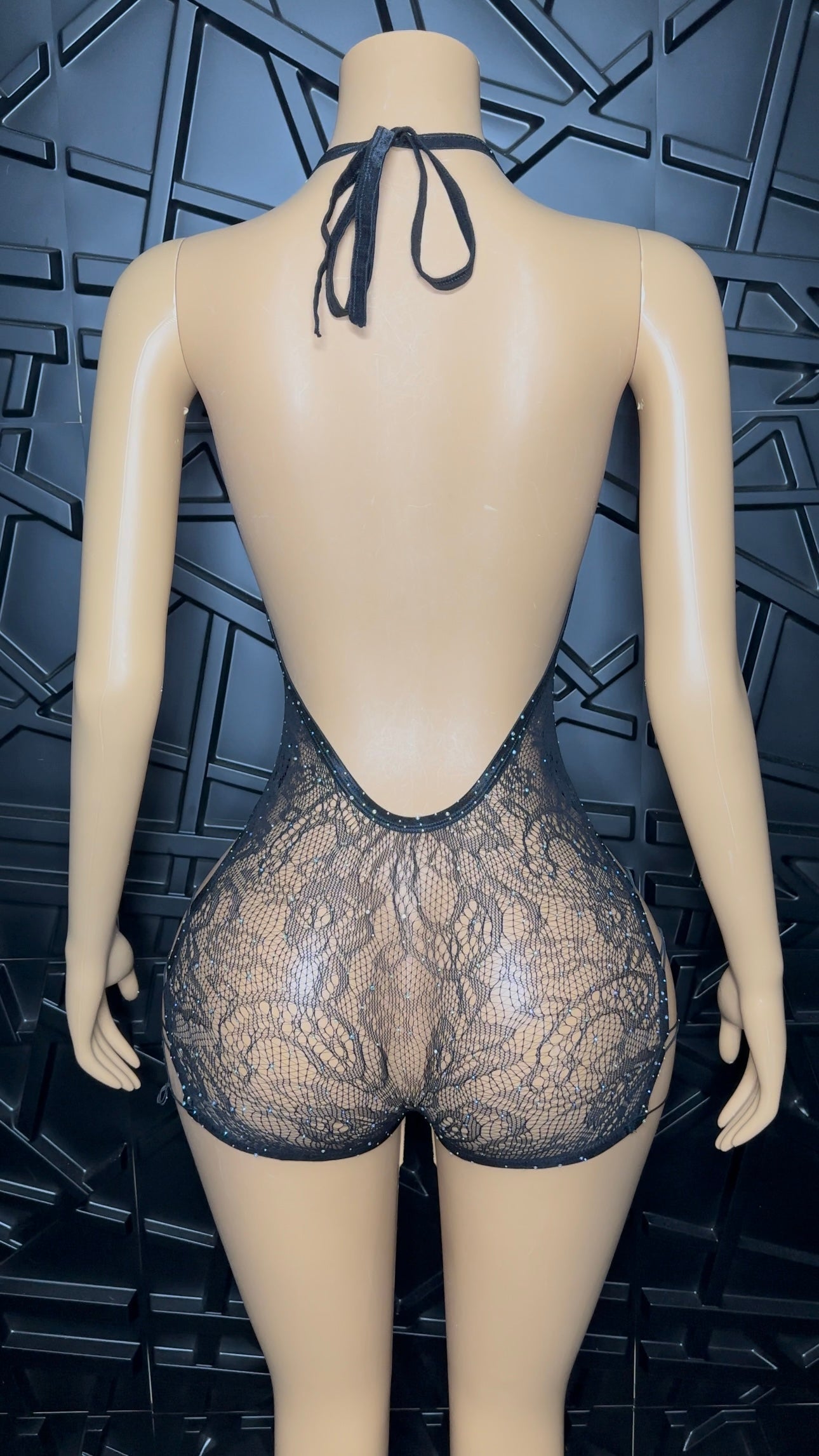 Black Xtra Sparkly Romper (XSmall-XLarge)