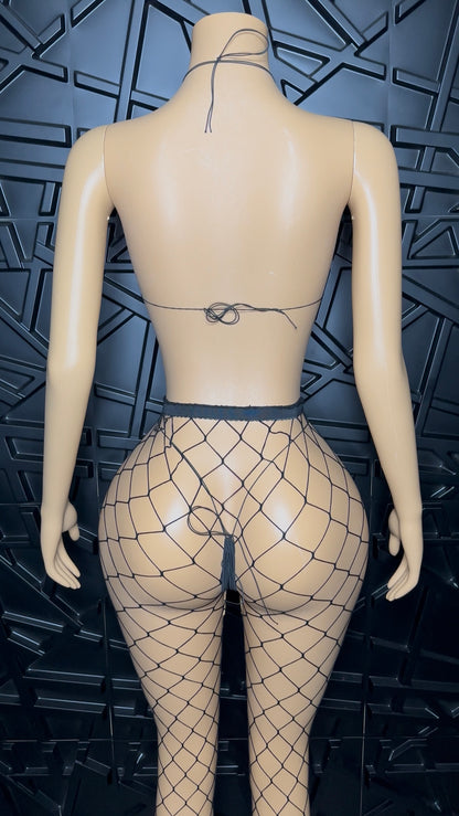 Black Micro Bikini Set w/ Pants (Small-Large)